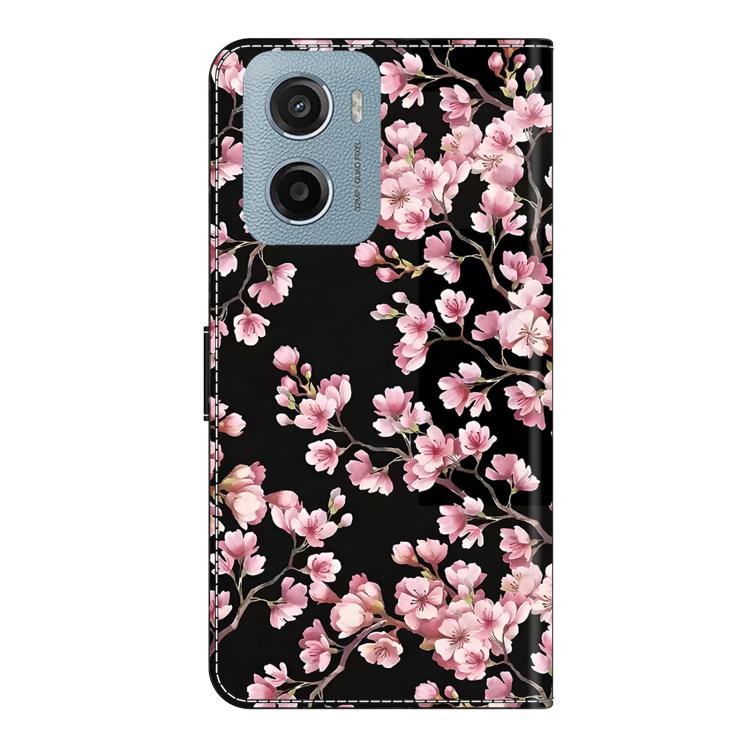 For Motorola Moto E15 / G15 / G05 Crystal-Like Painted Vegan Leather Phone Case