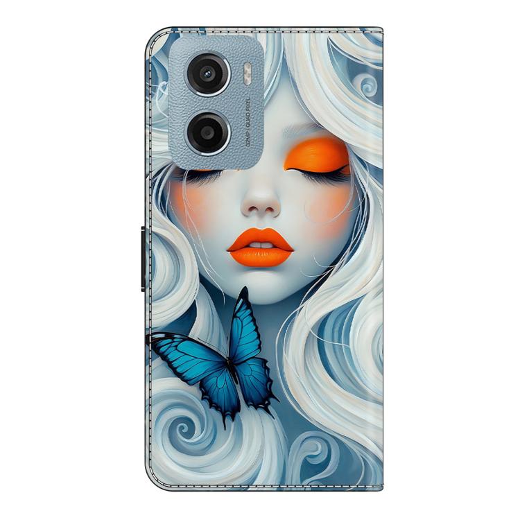 For Motorola Moto E15 / G15 / G05 Crystal-Like Painted Vegan Leather Phone Case