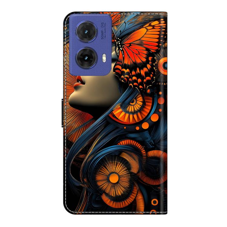 For Motorola Moto G85 Crystal-Like Painted Vegan Leather Phone Case