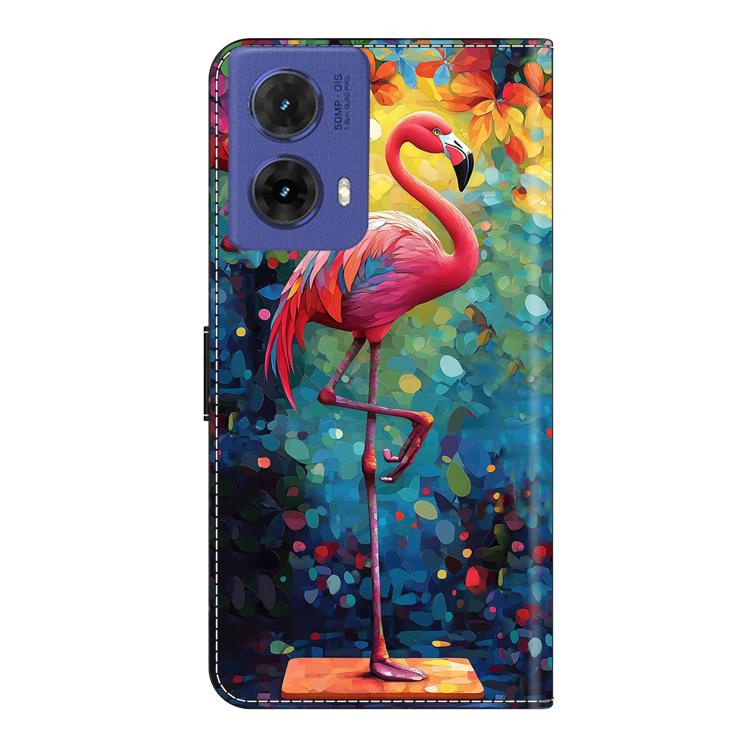 For Motorola Moto G85 Crystal-Like Painted Vegan Leather Phone Case