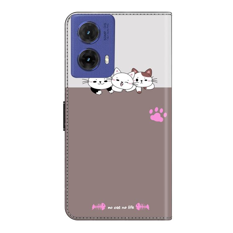 For Motorola Moto G85 Crystal-Like Painted Vegan Leather Phone Case