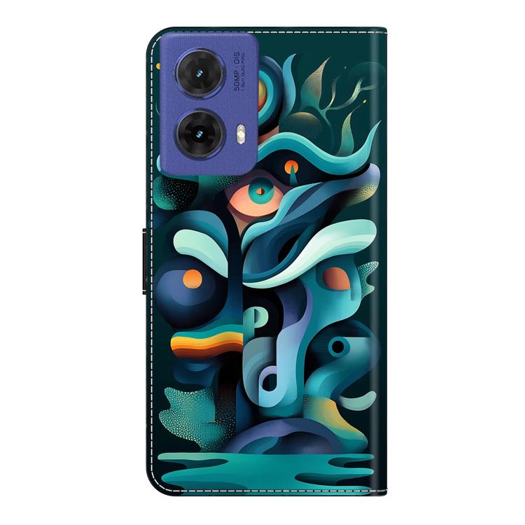 For Motorola Moto G85 Crystal-Like Painted Vegan Leather Phone Case