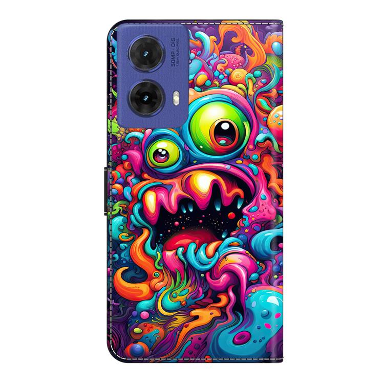 For Motorola Moto G85 Crystal-Like Painted Vegan Leather Phone Case
