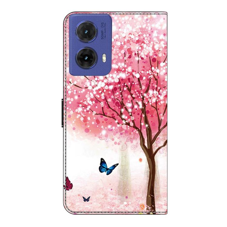 For Motorola Moto G85 Crystal-Like Painted Vegan Leather Phone Case