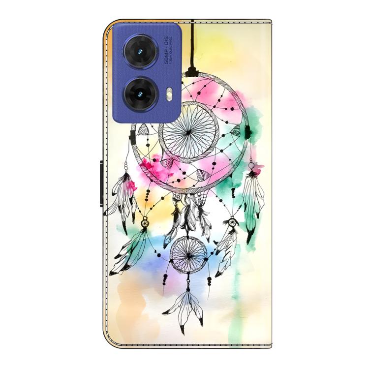 For Motorola Moto G85 Crystal-Like Painted Vegan Leather Phone Case