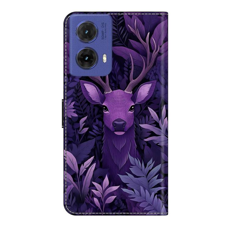For Motorola Moto G85 Crystal-Like Painted Vegan Leather Phone Case