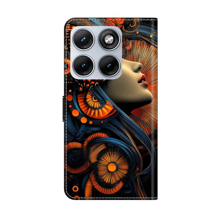 For Motorola Edge 70 Fusion 5G Crystal-Like Painted Vegan Leather Phone Case