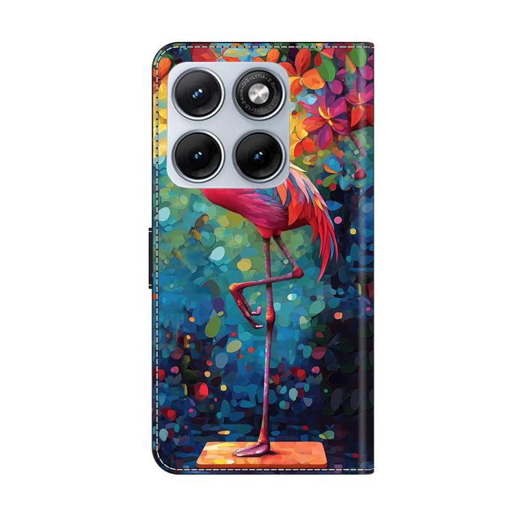 For Motorola Edge 70 Fusion 5G Crystal-Like Painted Vegan Leather Phone Case