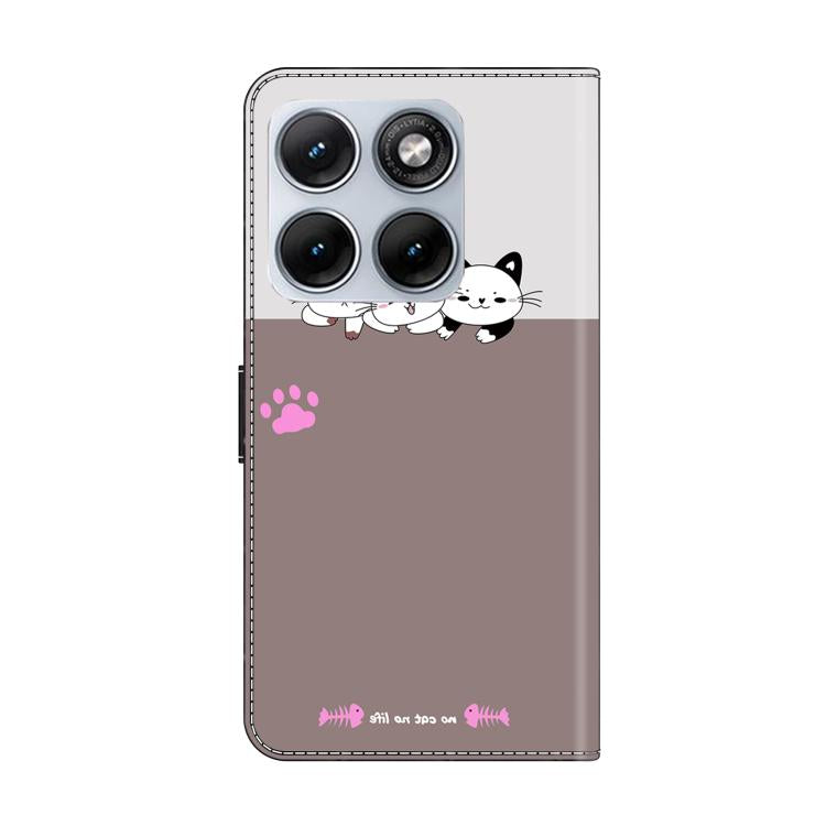 For Motorola Edge 70 Fusion 5G Crystal-Like Painted Vegan Leather Phone Case
