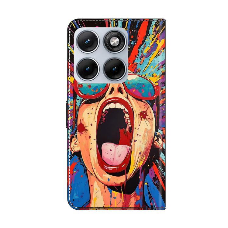 For Motorola Edge 70 Fusion 5G Crystal-Like Painted Vegan Leather Phone Case