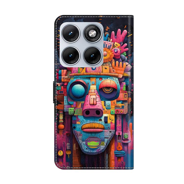 For Motorola Edge 70 Fusion 5G Crystal-Like Painted Vegan Leather Phone Case