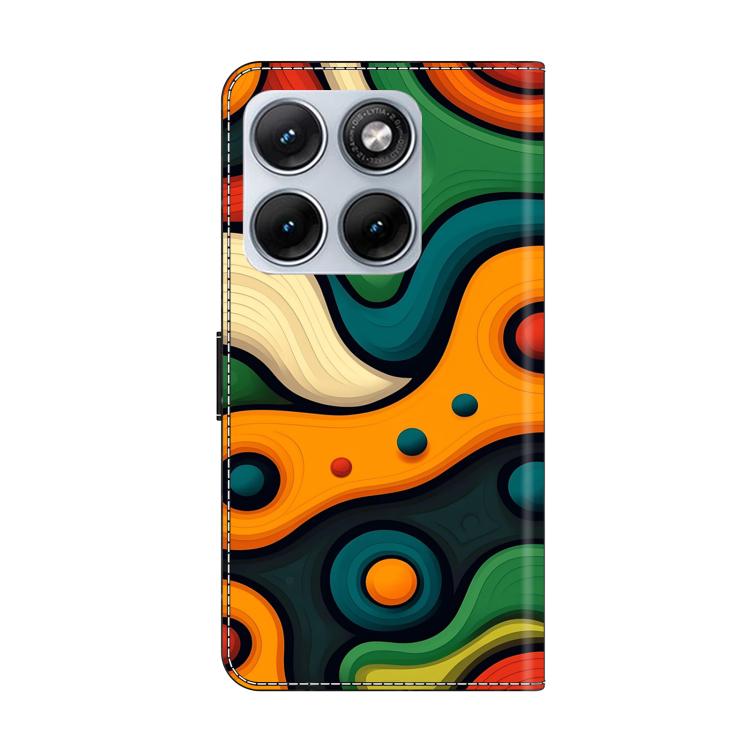 For Motorola Edge 70 Fusion 5G Crystal-Like Painted Vegan Leather Phone Case