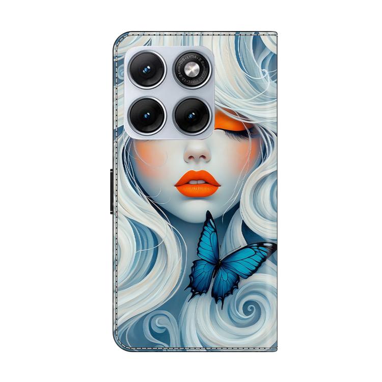 For Motorola Edge 70 Fusion 5G Crystal-Like Painted Vegan Leather Phone Case