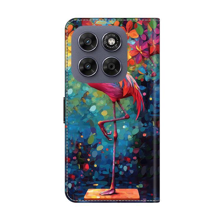 For Motorola Moto G17 4G Crystal-Like Painted Vegan Leather Phone Case
