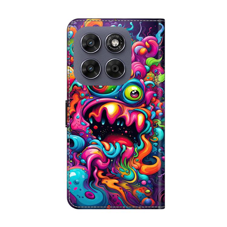 For Motorola Moto G17 4G Crystal-Like Painted Vegan Leather Phone Case