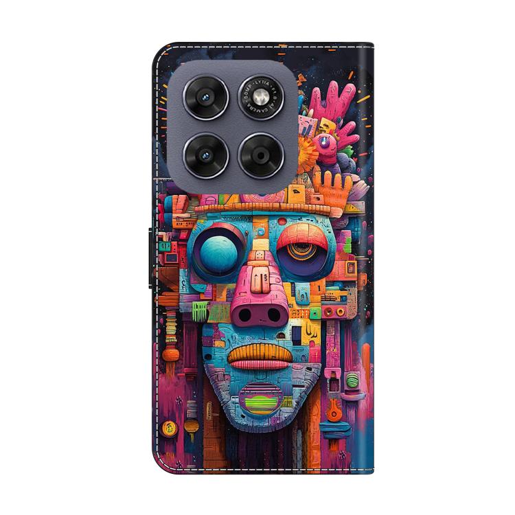 For Motorola Moto G17 4G Crystal-Like Painted Vegan Leather Phone Case