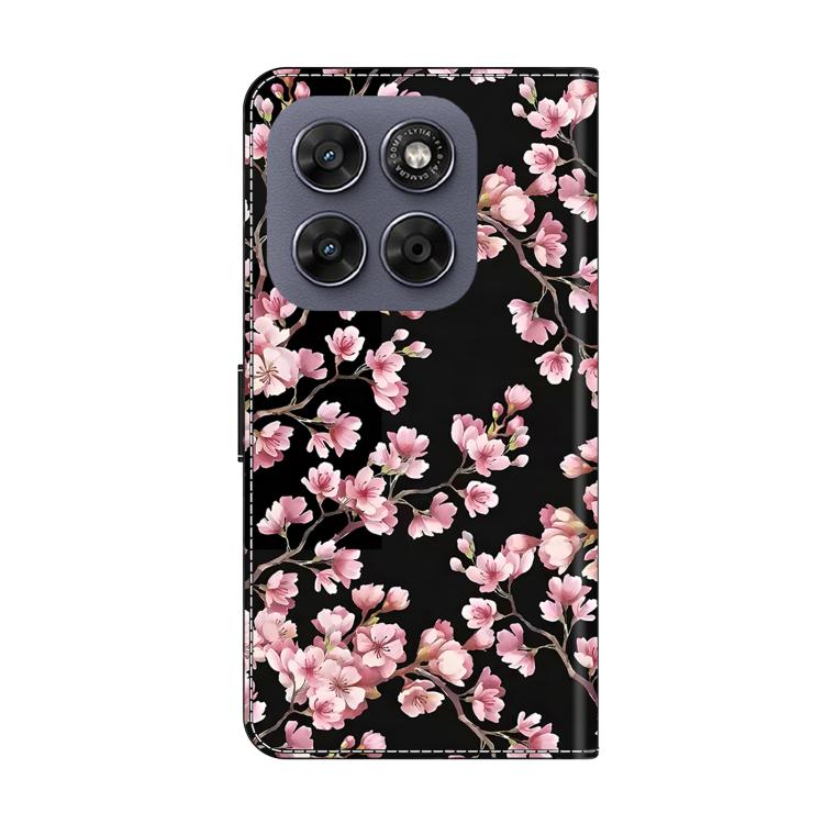 For Motorola Moto G17 4G Crystal-Like Painted Vegan Leather Phone Case