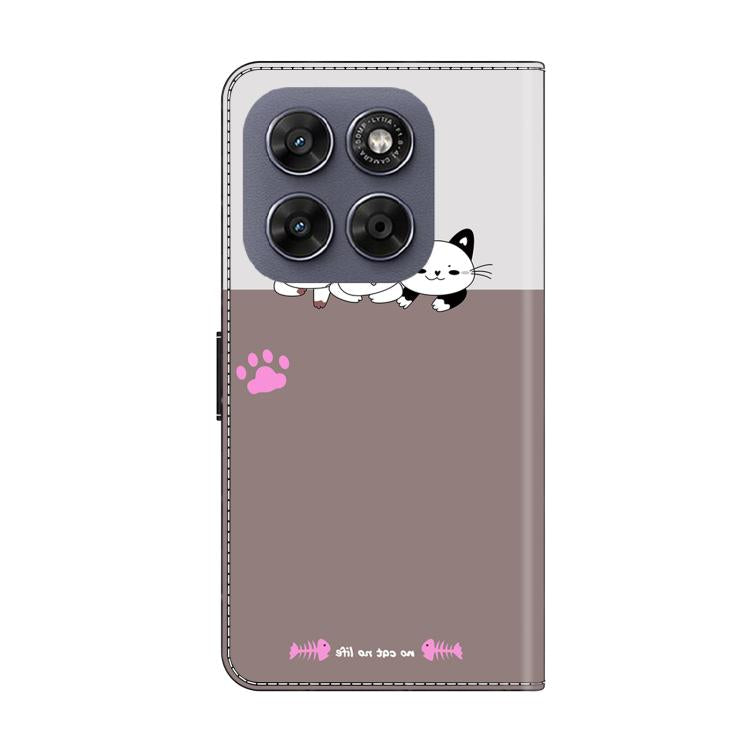 For Motorola Moto G57 5G Crystal-Like Painted Vegan Leather Phone Case