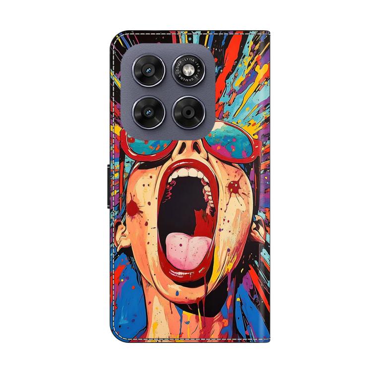 For Motorola Moto G67 / G77 5G Crystal-Like Painted Vegan Leather Phone Case