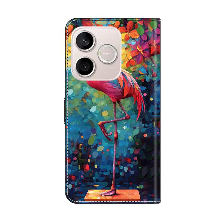 For Honor 600 Lite Global Crystal-Like Painted Vegan Leather Phone Case