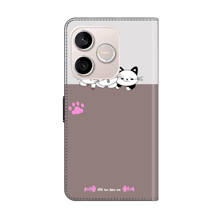 For Honor 600 Lite Global Crystal-Like Painted Vegan Leather Phone Case