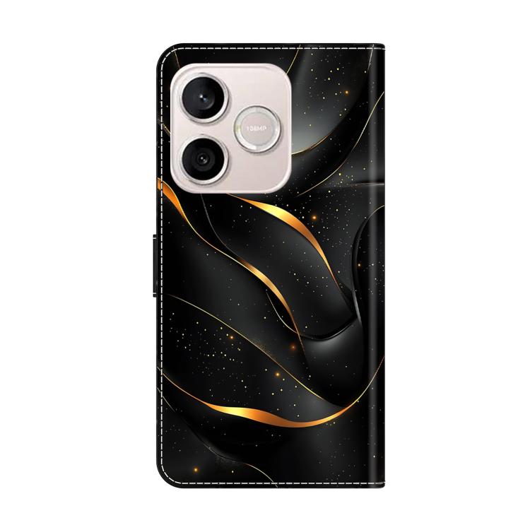 For Honor 600 Lite Global Crystal-Like Painted Vegan Leather Phone Case