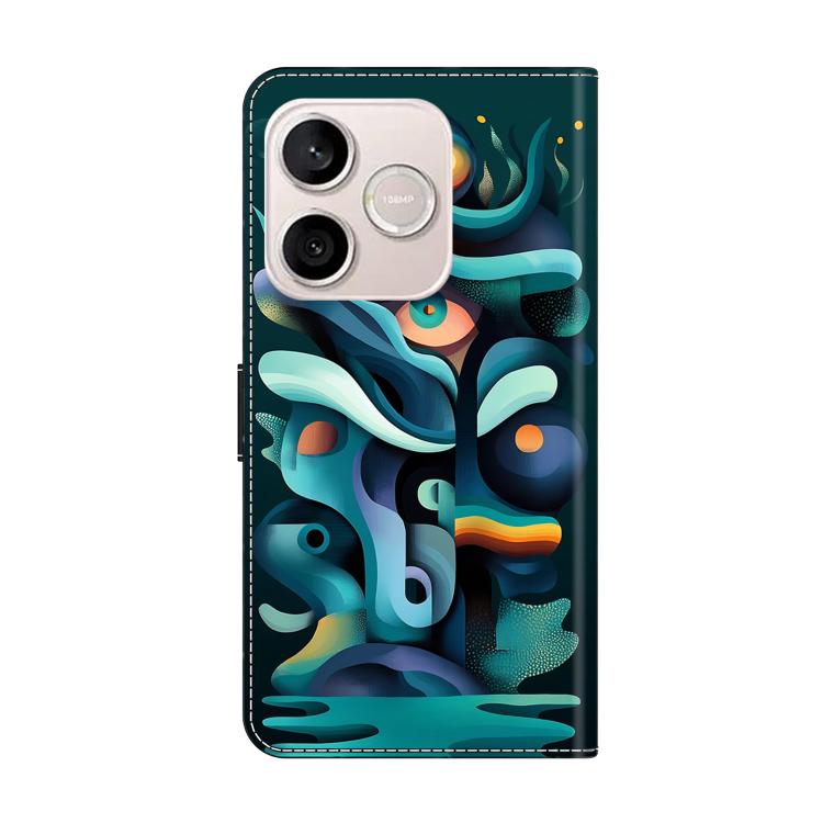 For Honor 600 Lite Global Crystal-Like Painted Vegan Leather Phone Case