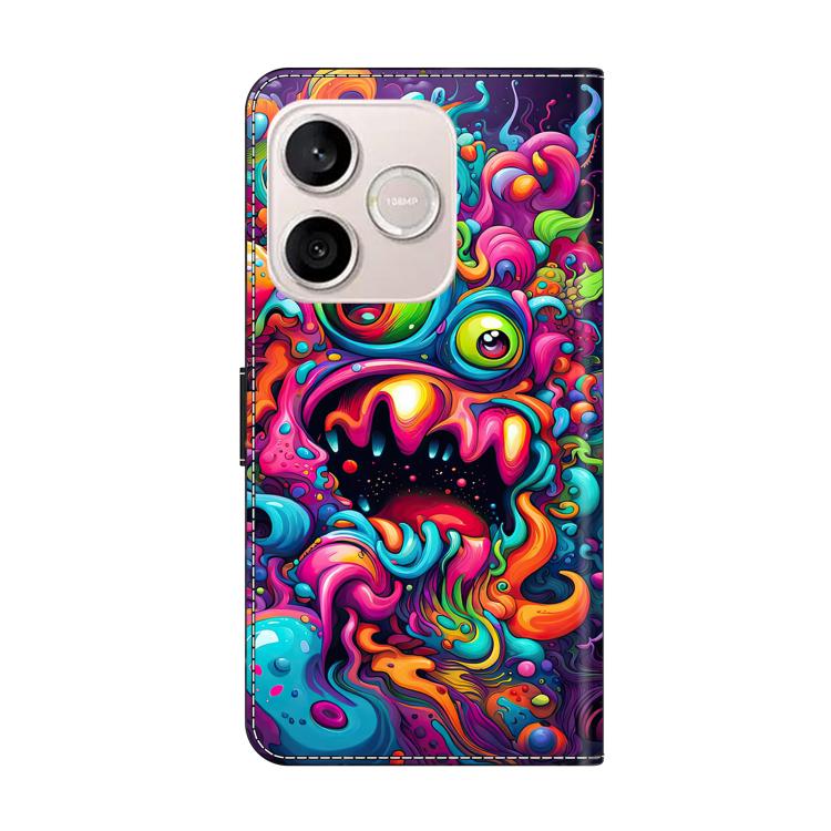 For Honor 600 Lite Global Crystal-Like Painted Vegan Leather Phone Case
