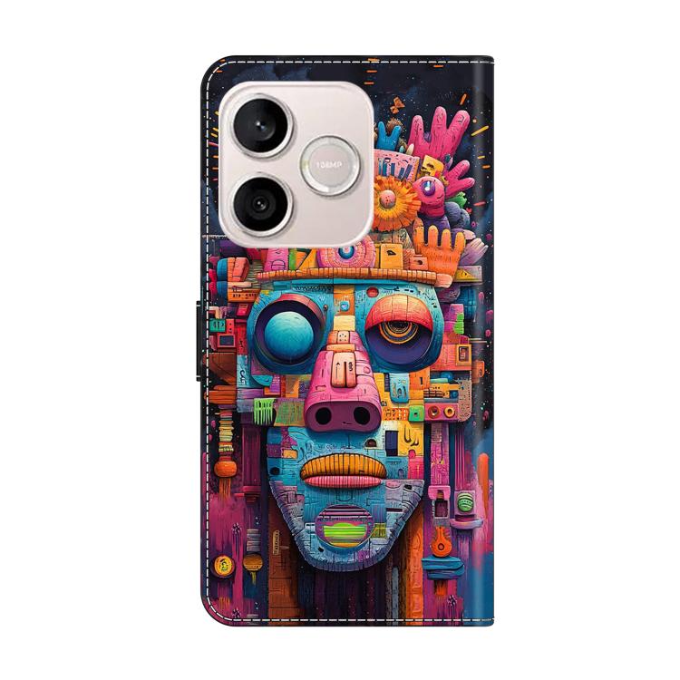 For Honor 600 Lite Global Crystal-Like Painted Vegan Leather Phone Case