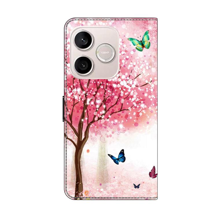 For Honor 600 Lite Global Crystal-Like Painted Vegan Leather Phone Case