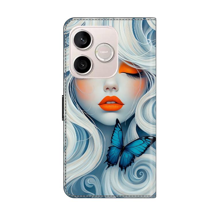 For Honor 600 Lite Global Crystal-Like Painted Vegan Leather Phone Case