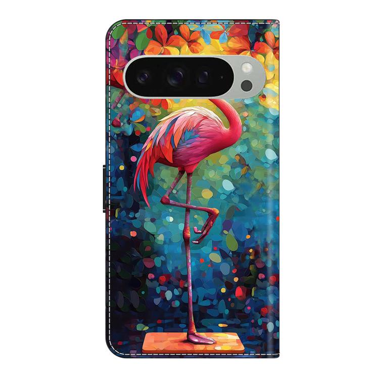 For Google Pixel 9 Pro XL Crystal-Like Painted Vegan Leather Phone Case