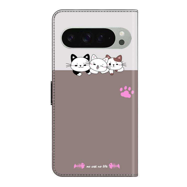 For Google Pixel 9 Pro XL Crystal-Like Painted Vegan Leather Phone Case