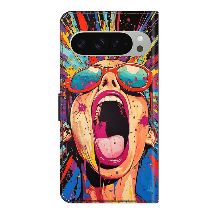 For Google Pixel 9 Pro XL Crystal-Like Painted Vegan Leather Phone Case