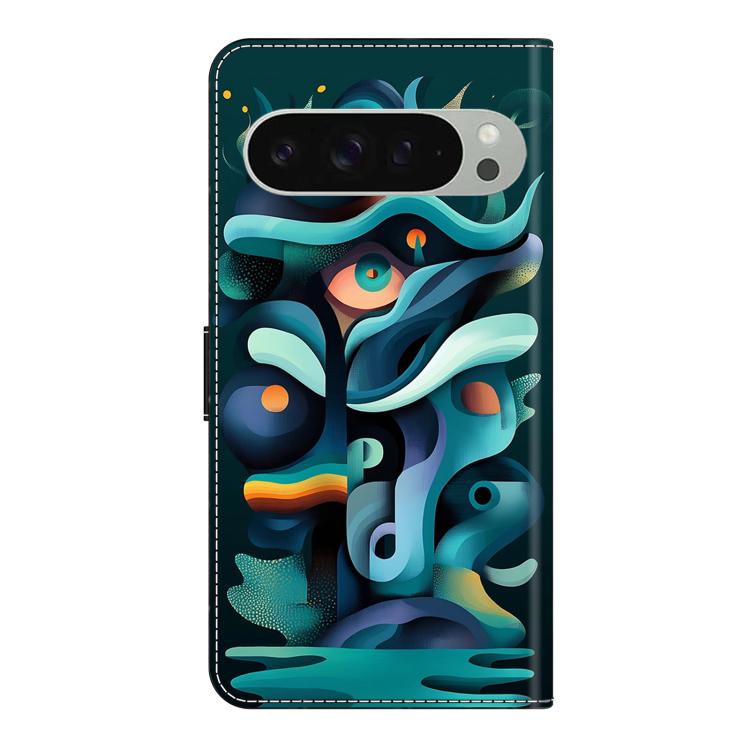 For Google Pixel 9 Pro XL Crystal-Like Painted Vegan Leather Phone Case