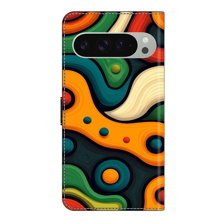 For Google Pixel 9 Pro XL Crystal-Like Painted Vegan Leather Phone Case