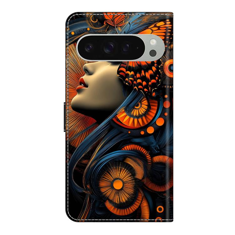 For Google Pixel 10 Pro Crystal-Like Painted Vegan Leather Phone Case