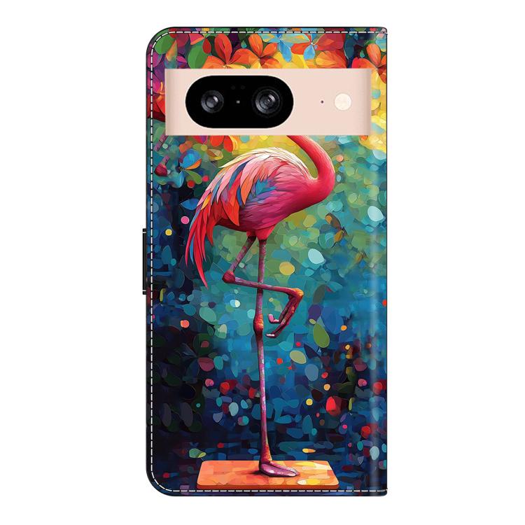 For Google Pixel 8 Crystal-Like Painted Vegan Leather Phone Case
