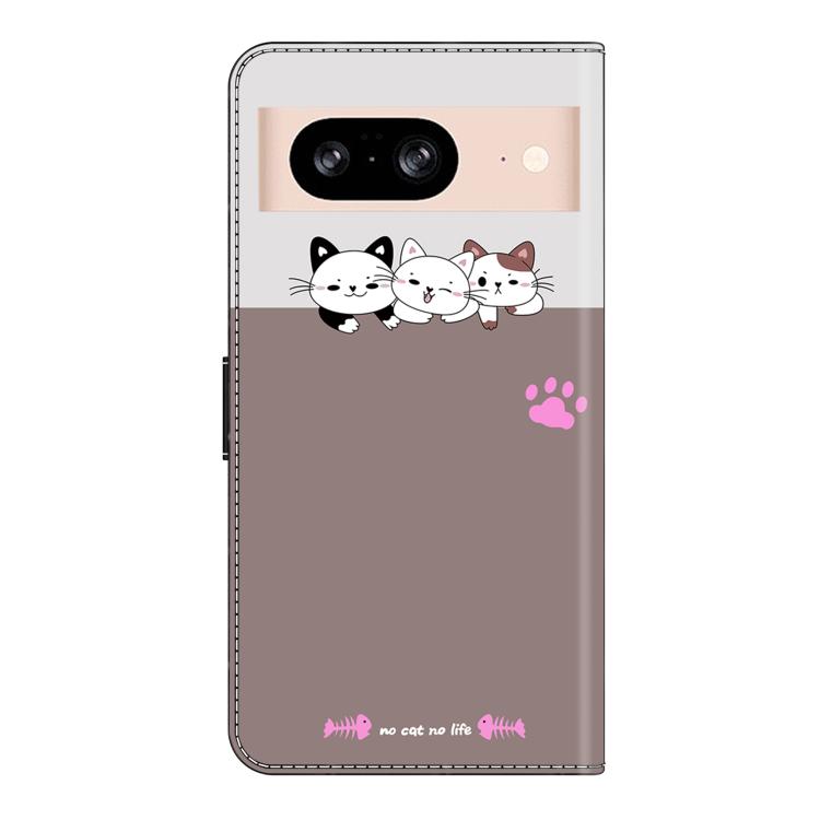 For Google Pixel 8 Crystal-Like Painted Vegan Leather Phone Case