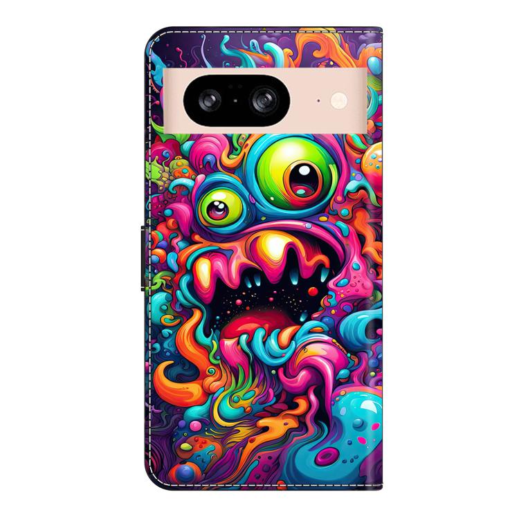 For Google Pixel 8 Crystal-Like Painted Vegan Leather Phone Case