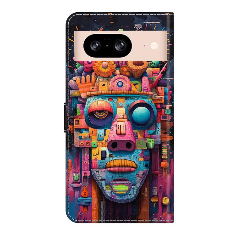 For Google Pixel 8 Crystal-Like Painted Vegan Leather Phone Case