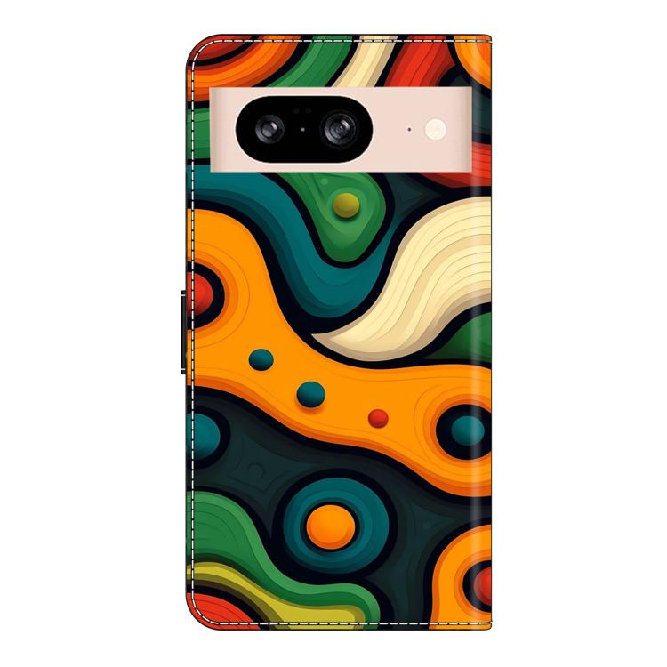 For Google Pixel 8 Crystal-Like Painted Vegan Leather Phone Case