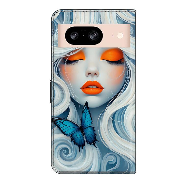For Google Pixel 8 Crystal-Like Painted Vegan Leather Phone Case