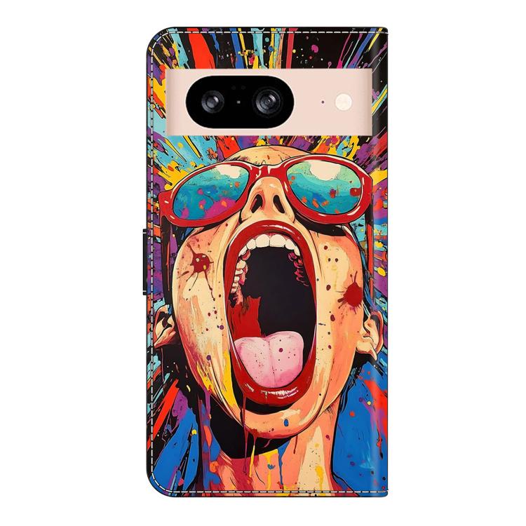 For Google Pixel 8a Crystal-Like Painted Vegan Leather Phone Case