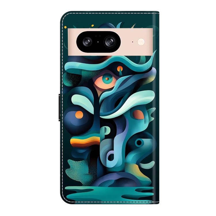 For Google Pixel 8a Crystal-Like Painted Vegan Leather Phone Case