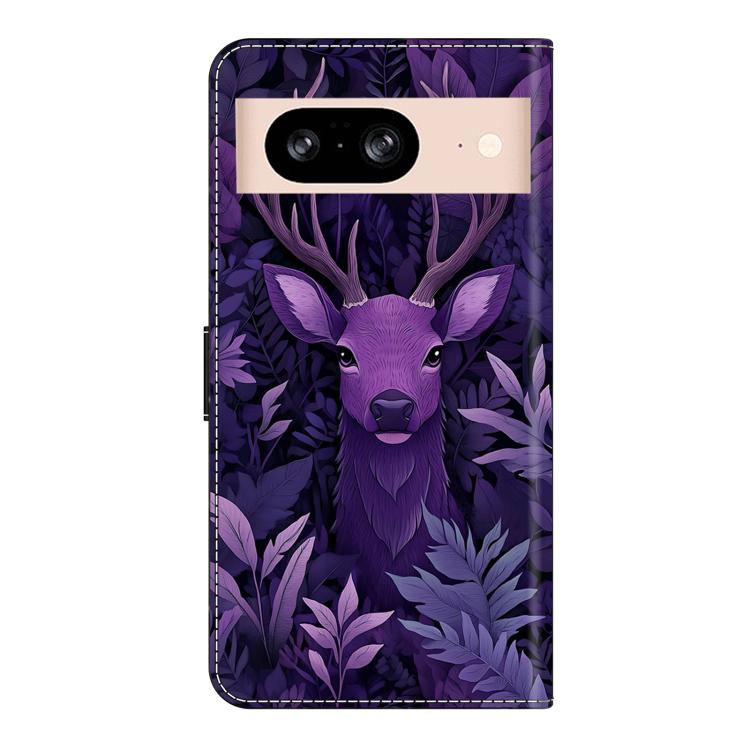 For Google Pixel 8a Crystal-Like Painted Vegan Leather Phone Case