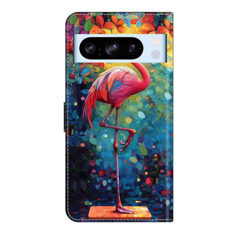 For Google Pixel 8 Pro Crystal-Like Painted Vegan Leather Phone Case