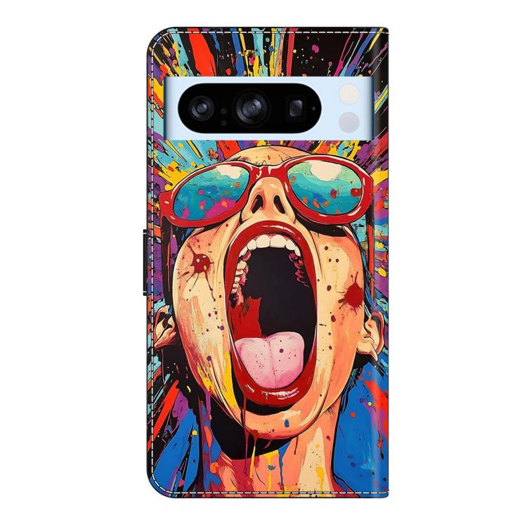 For Google Pixel 8 Pro Crystal-Like Painted Vegan Leather Phone Case
