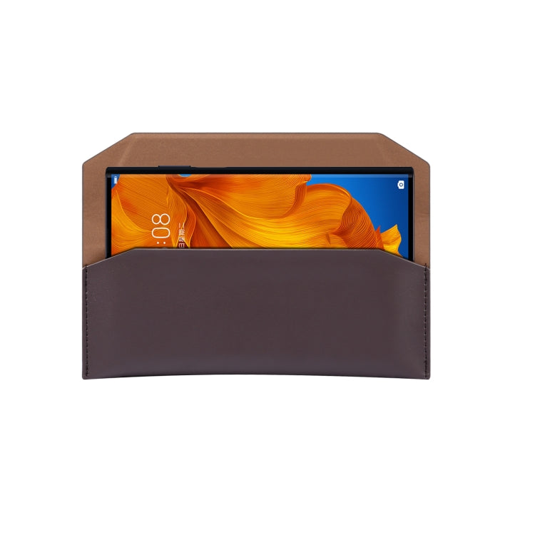 Magnetic Genuine Leather Horizontal Flip Protective Case for 6.1-6.7 inch Smartphones