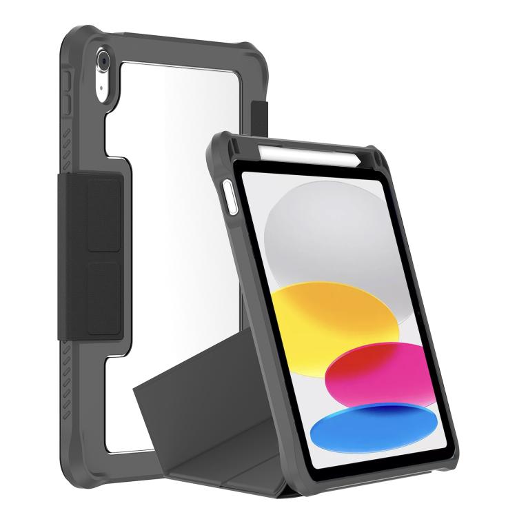 For iPad 2025 / 2022 Mutural LiShi Series Y-shaped Multi-fold Vegan Leather Tablet Case